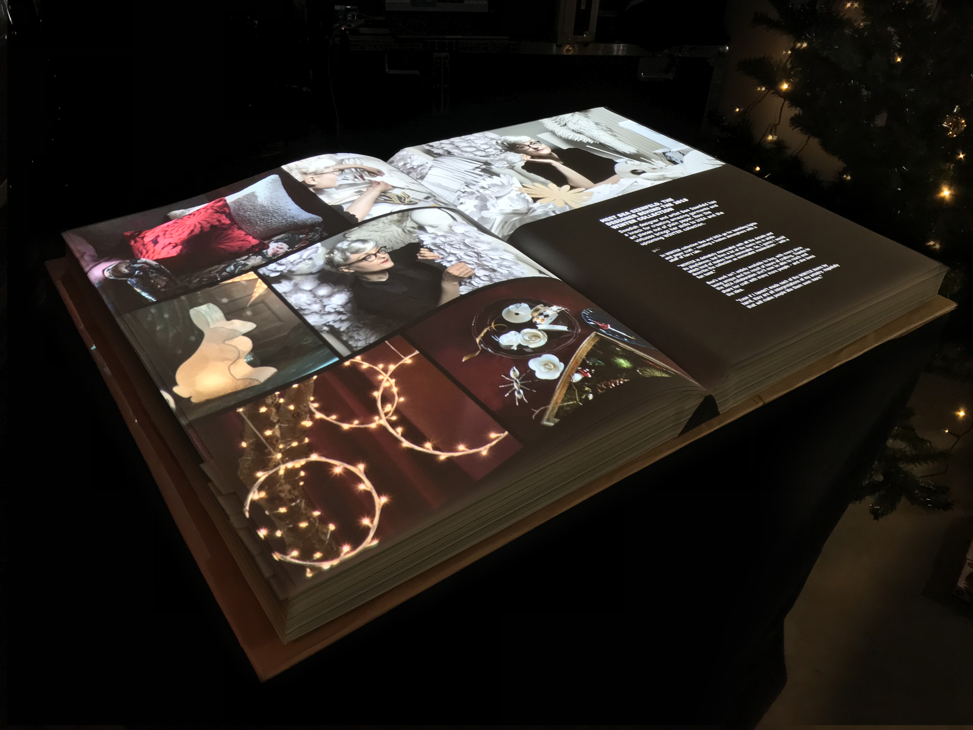 Interactive book projection